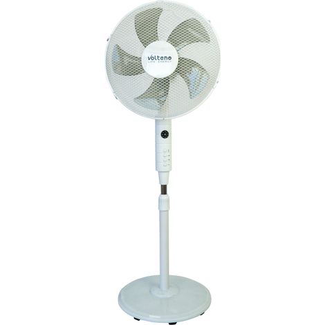 Volteno Fan Foot White 40cm avec affichage numérique, circulation d'air efficace et moderne de, idealfor homes and offices.