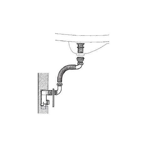 Ceramica Dolomite set di scarico incasso sifone e piletta a scarico libero, neutro J200567
