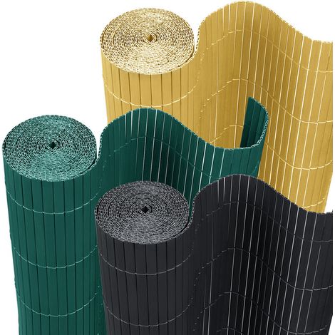 Bottes de sécurité 500x90cm Brise-vue en plastique PVC pour clôture de balcon, jardin et terrasse Bambou HENGMEI-DOU