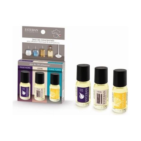 Esteban - Coffret trio concentrés Figue noire - Cèdre - Ylang Ylang