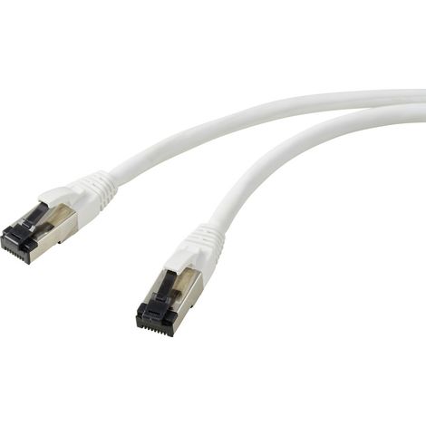 Renkforce RF-7106488 RJ45 Netzwerk Patchkabel CAT 8.1 S/FTP 0.50 m Weiß 1 St. (1/4)