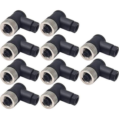 Lot de 10 connecteurs pour capteur 5 broches, fiche mâle étanche pour usage industriel, fiche femelle 5P L (PG7) (1/5)