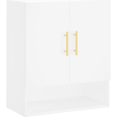 Armoire murale blanc 60x31x70 cm bois d'ingénierie (1/5)