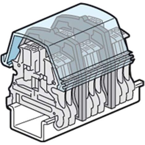 Ecran de protection à couper pour bloc de jonction à vis viking 3 avec 1 entrée 1 sortie pas 5mm à 10mm LEGRAND 037568 (1/3)