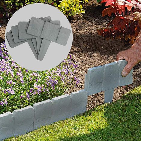 20 bordures de jardin décoratives en plastique pour pelouse et aménagement paysager