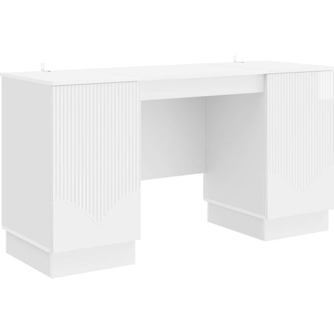 Schreibtisch Hochglanz Weiß 142,5 x 50 x 75 cm Holzwerkstoff vidaXL