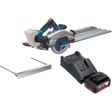 Sega circolare a batteria Bosch GKS 18V-57-2 GX Professional 18 V 165 mm Brushless + 1x batteria da 5,0 Ah + caricabatterie + guida di taglio (1/5)