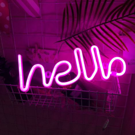 Lettre lumineuse LED décorative unique en forme de lettre « Hello » pour une demande en mariage, un anniversaire ou toute autre occasion spéciale maison. (1/5)