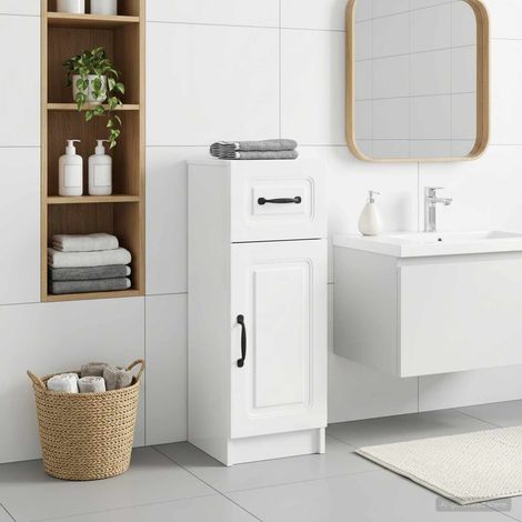 vidaXL Mobiletto da Bagno UTRECHT Bianco Lucido 30 x 31 x 77 cm