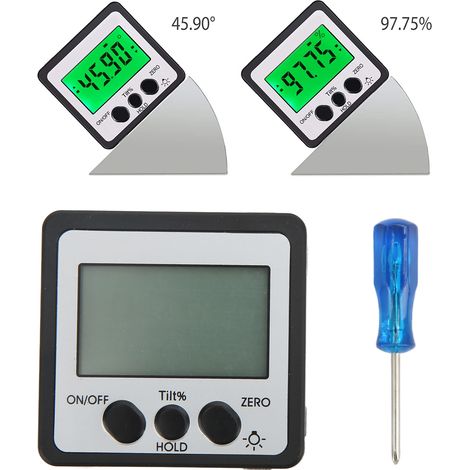4x90° IP54 Digitaler Horizontalwinkelmesser, Neigungsmesser, magnetische Hintergrundbeleuchtung, wasserdicht (1/5)