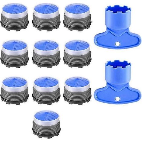 Packung mit 10 Ersatz-Luftsprudlern für Spültischarmaturen, Durchflussbegrenzer, Puffer-Luftsprudler für Küche und Bad (1/5)