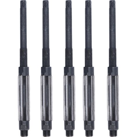 5Pcs Alésoir à main 9SiCr Métal Réglable Tige Droite Perçage Poinçonnage Outils 10‑10.75mm (1/5)