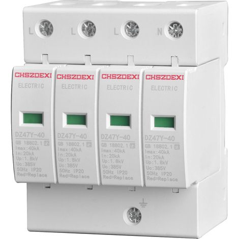 DZ47Y-40KA 385V SPD Haus-Überspannungsschutzgerät, Schutzvorrichtung für Niederspannung, 4-poliges Schutzgerät