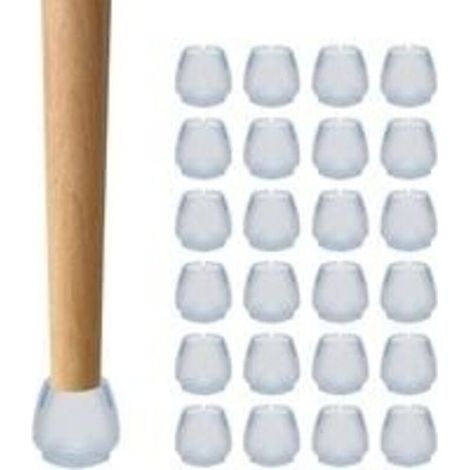24Pcs Embout de Chaise,Protection Pied de Chaise, Bouchon Pied de Chaise, Bouchon Rond de Pied de Chaise, Eviter Les Bruits de Rayures, pour Aux Tables, Chaises, Canapés et Autres Meubles(12-16 mm) (1/5)