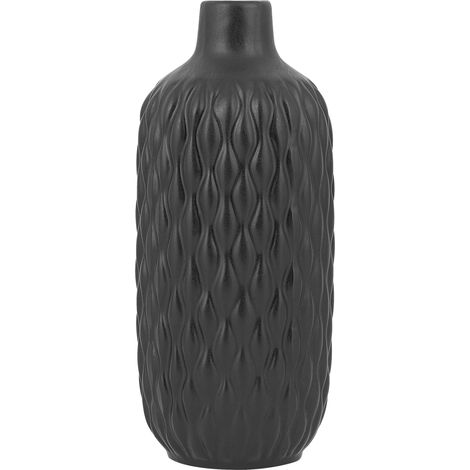 Decorative Vase EMAR Stoneware 31 cm Black