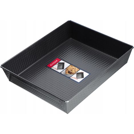 KADAX rechteckige Backform, Blechränder für Kuchen, 30.5x25.5 cm, Schwarz (1/4)