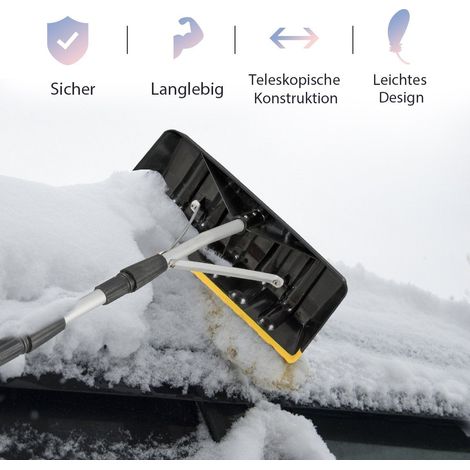 Safstar Aluminum Snow Roof Rake 6.4m Long Roof Rake with 39cm Oversized Blade (1/5)