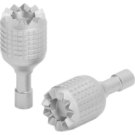 Lot de 2 manettes de drone en alliage d'aluminium argenté CNV Machining UAV Joystick pour Mini 3 Pro RC avec écran (1/5)