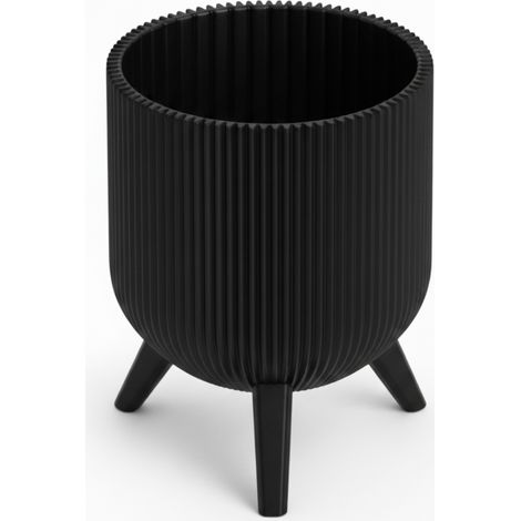 Vaso da fiori con gambe, nero, copertura scandinava, moderno (1/3)
