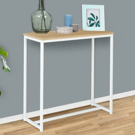 Consola DETROIT madera y metal blanco diseño industrial