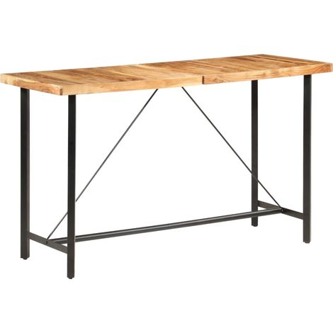 Table de bar 180x70x107 cm bois d'acacia massif
