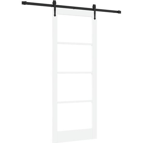 Maison Exclusive - Schiebetür Weiß 83 x 211 cm Massivholz Kiefer