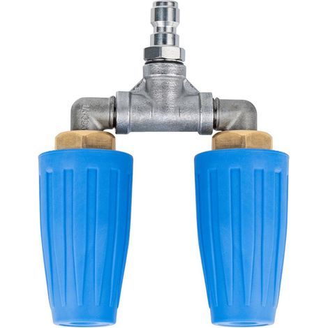 Nettoyeur haute pression double buse Turbo trou de 2 mm 4-6GPM 4000PSI pointe rotative avec connecteur rapide 1/4 pouces (1/5)