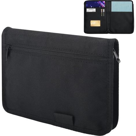 Organiseur de boîte à gants pour voiture, porte-documents en tissu Oxford avec fermeture éclair, porte-documents à multiples poches pour ranger la carte grise, l'assurance, le permis de conduire (1/5)