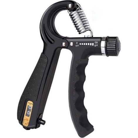 Griffkrafttrainer – Handtrainer – Kraftaufbau – Einstellbarer Widerstand – 5–60 kg – Schwarz (1/5)