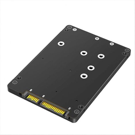 2-in-1 M.2 NGFF Key B & mSATA auf SATA III 2,5-Zoll SSD-Adapter, Dual-Slot-Konverter, kompatibel mit internen Festplatten, Montagesatz im Lieferumfang enthalten (1/5)