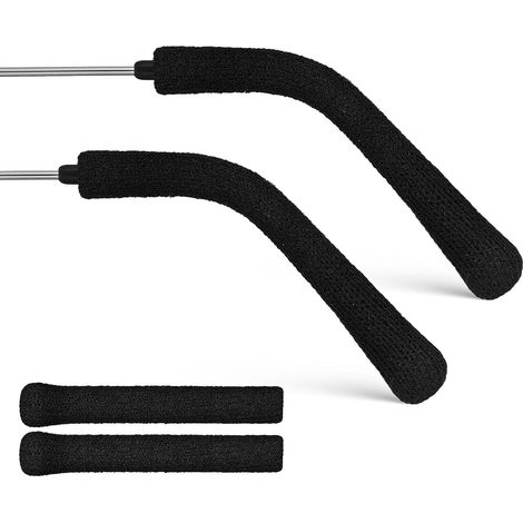 Pairs of Black Nylon and Spandex Eyeglass Temple Covers