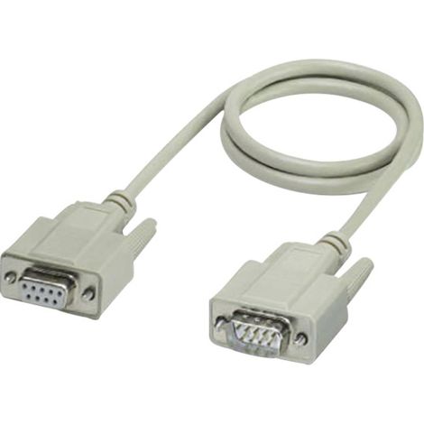 Câble SUB-D préconfectionné [1x SUB-D femelle 9 pôles - 1x SUB-D mâle 9 pôles] 1.00 m blanc Phoenix (1/3)