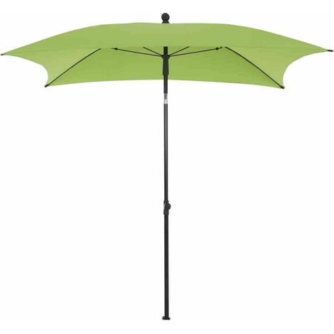 City Mittelstockschirm anthrazit/grün 180x180 cm Gestell Stahl anthrazit, Bezug 100% Polyester, 160g/m² grün, Lichtschutzfaktor UPF 50+ (1/4)