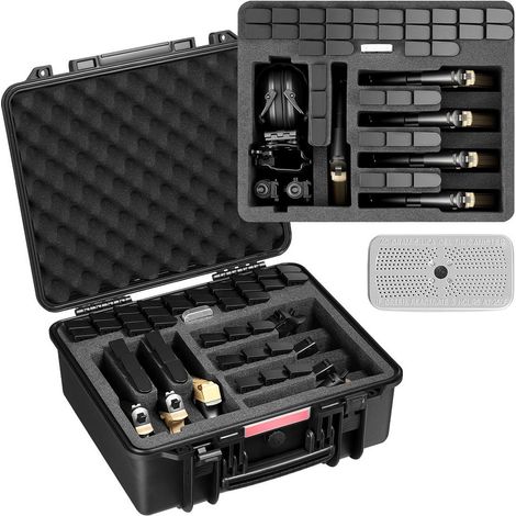 Mallette Rigide Pistolet Étanche IP67 Valise de Transport avec Mousse XPE Modulable 19,3x17,1x8,3 Pouces (1/5)