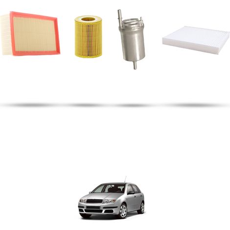Kit tagliando 4 filtri compatibile con Skoda Fabia I (6Y2,6Y3,6Y5 ) 1.2 12 V 47kw dal 2003 (1/5)