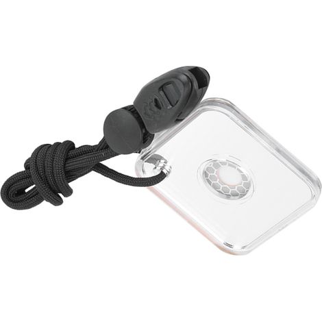 Miroir de signalisation réfléchissant en acrylique pour la survie en extérieur, avec sifflet à cordon. (1/5)