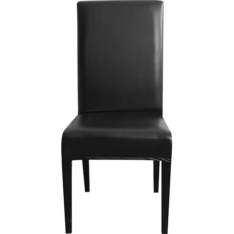 Housse De Chaise En Cuir Pu Extensible Et Lavable Protection Meubles Salon Cuisine Bureau Lot De 1 (1/5)