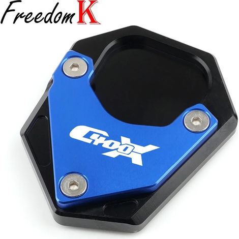 (C400x Bleu) Compatible avec BMW C400X C400GT C 400X 400GT 2019 2020 2021 Moto Béquille latérale CNC Extension de béquille avant Maxpower (1/4)