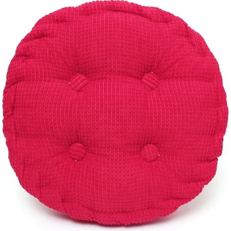 Coussin d'assise velours côtelé épais 7,1 cm, 40,6 x 40,6 cm, rond ou carré, chaise, sol, yoga, méditation, 1 pièce (1/5)