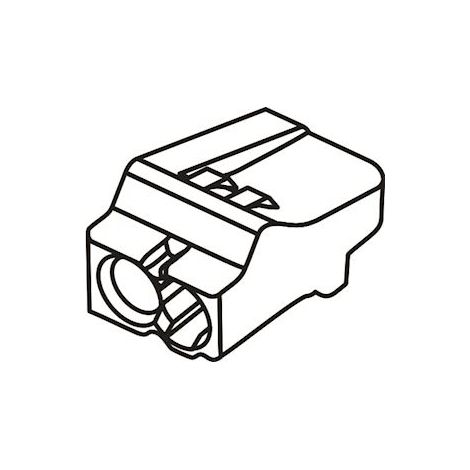 borne de connexion - automatique - 2 entrées - 0.5 à 2.5 mm2 - rouge - boite de 200 - bizline 103402