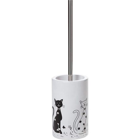 AQUASANIT Fibi portascopino ceramica bianco decorato codice prod: QC7140