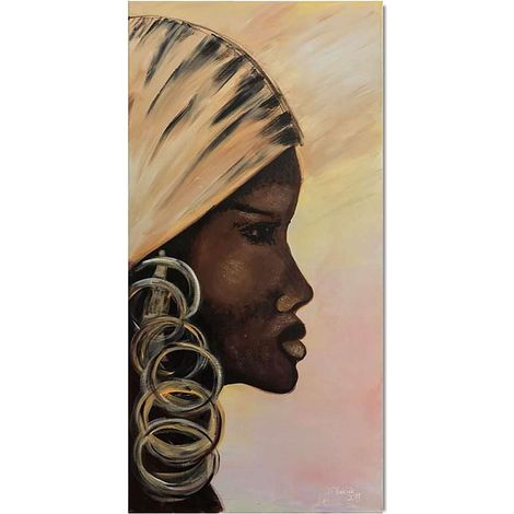 Tableau profil d'une femme - 25 x 70 cm (1/5)