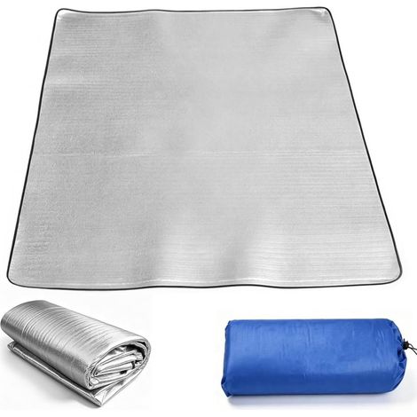 Camping Thermomatte, Aluminium Schaum Isolierung 200 x 200 cm aufrollbar praktisch für den Alltag (1/5)