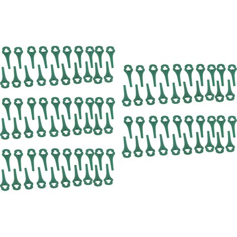 100 lames de coupe de rechange pour débroussailleuse, vertes, 85 mm, compatibles tondeuse à gazon (1/5)