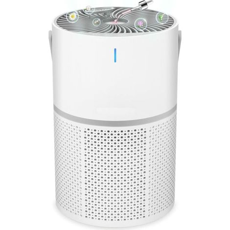 Purificateur d'air CADR 80 m³-h, Couverture Max 20m² 360°Air Purifier, Purificateurs d'air capturer 99,97% De Fumée Pollen (1/5)