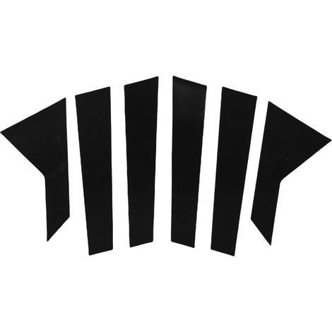 Garniture de Couverture de Pilier de Fenêtre 6 Pièces, Kit de Garniture de Pilier B C, Panneau Décoratif Extérieur avec Support Adhésif, Idéal pour Sonata 2019-2023 (Black) (1/5)