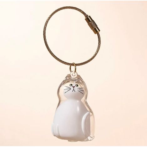 1 capsule à souvenirs transparente en forme de chat, boîte de rangement hermétique pour poils d'animaux, cadeau souvenir à faire soi-même pour les amoureux des chats (1/5)