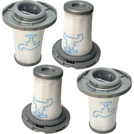 Lot de 4 filtres compatibles avec les aspirateurs sans fil Rowenta X-Force Flex 8.60 série RH96 (RH9611, RH9637, RH9638, RH9639, RH9677, RH9678) et X-PERT 6.60 série RH68 (RH6821, RH6837, 6838, RH6878 (1/5)