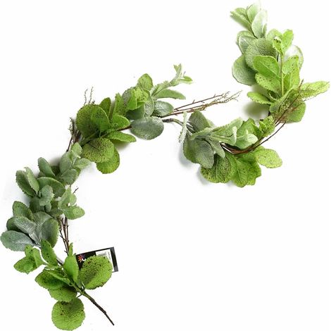 125cm Artificial Trailing Hanging Mint Leaf Garland Plant Realistic (1/4)