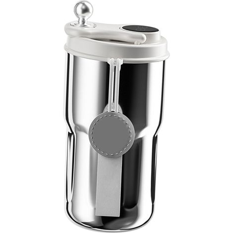 Mug isotherme réutilisable en acier inoxydable, gobelet de voyage pour boissons chaudes et glacées, blanc